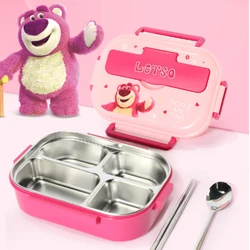 MINISO Disney Insulated Bento Box Student Picnic Work Stainless Steel Lunch Boxes Divided Salad Fruit Children's Holiday Gifts