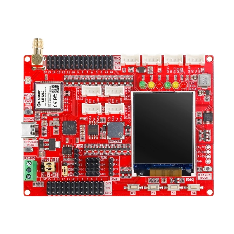 Imagem -02 - Lora Antena Development Board Rp2040 Controlador Principal com 1.8 Lcd para Arduino Micropython Iot Crowtail Lr1262 868mhz 915mhz