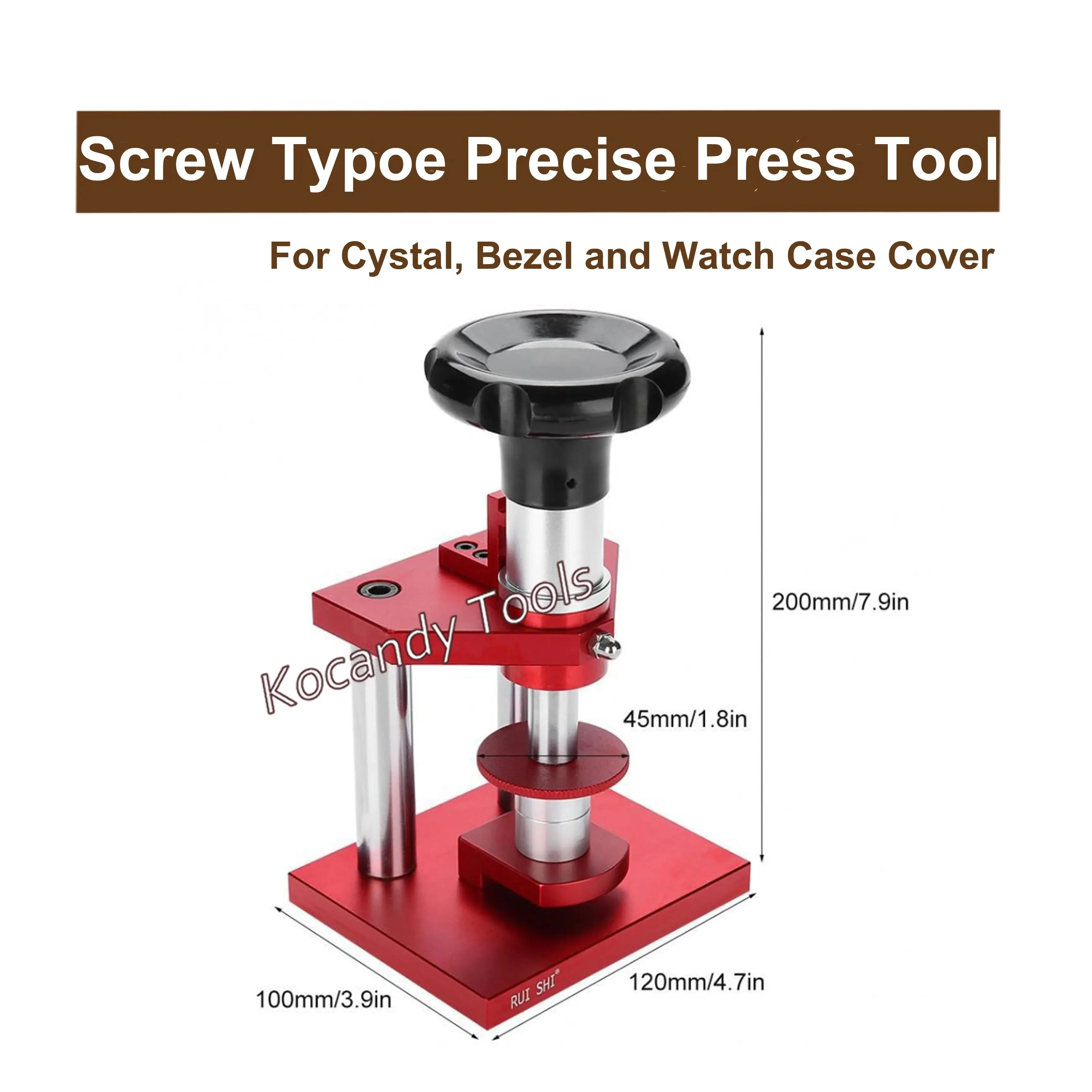 ประเภทสกรูที่แม่นยําคริสตัล BEZEL นาฬิกาฝาครอบด้านหลังเครื่องมือกด 20 Dies กดชุดซ่อมนาฬิกา