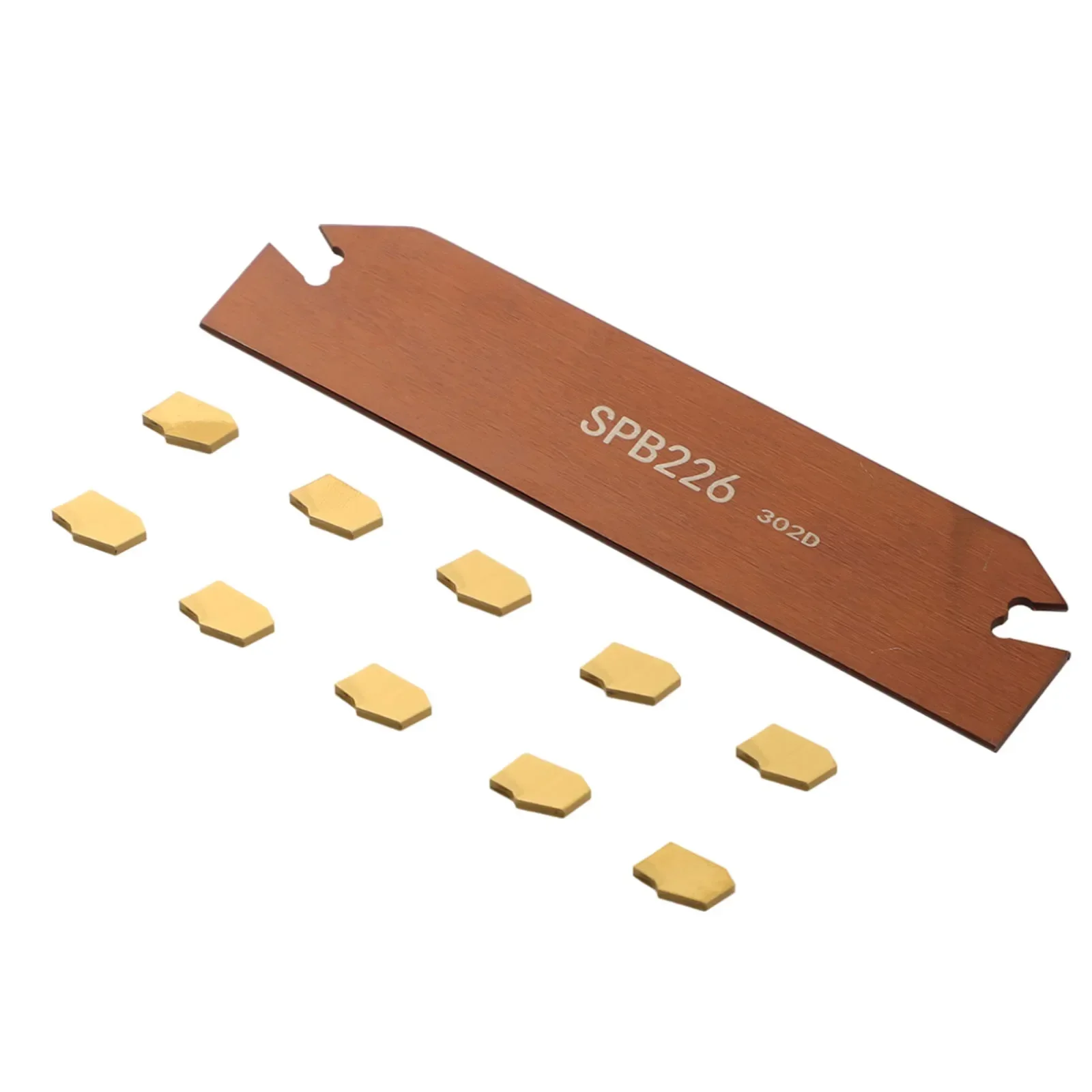 

10PCS SP200 PC9030 Carbide Cutoff Turning Inserts With SPB226 Parting Grooving Cut-Off Tool Holder Mechanical Workshop Tools