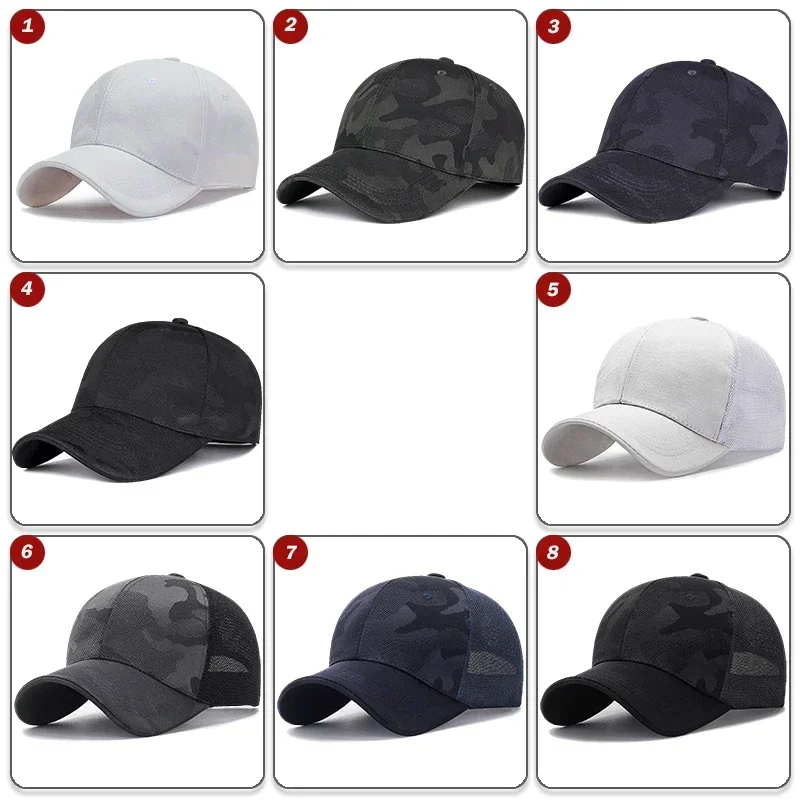 Camo HardTop Baseball Cap (Two Styles Available),Unisex Adjustable Mesh Outdoor Casual Sun Hat,Trucker Caps,Golf Hats,Dad Hats
