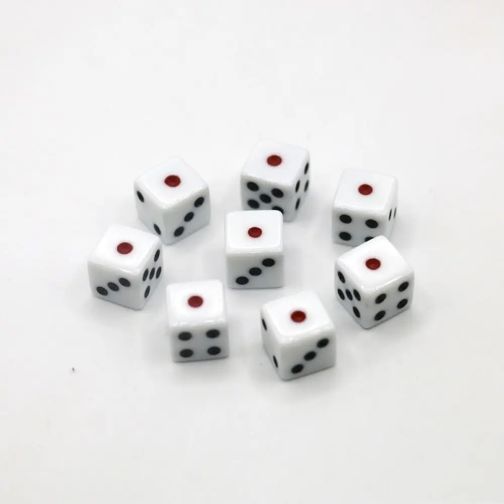 

Набор игральных кубиков для ролевых игр, 5/10 шт., 14 мм/10 мм, 6-гранные, акриловые, белые, с закругленными углами