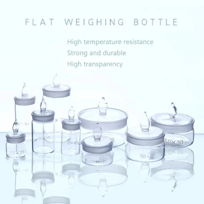 1pcs Flat Weighing Bottle Laboratory Glassware Watch Movement Spare Parts Box Watch Oil Washing Tank Movement Repair Pot