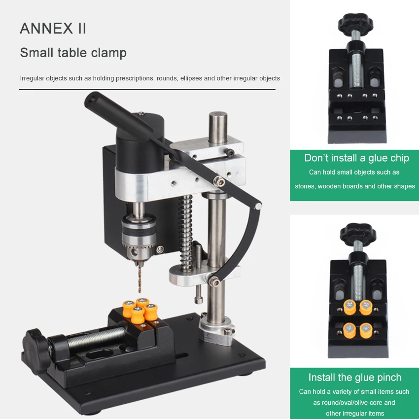 Mini furadeira elétrica, Pequeno DC Regulador De Velocidade, Máquina De Perfuração, Desktop Bench Drill, Suporte De Precisão