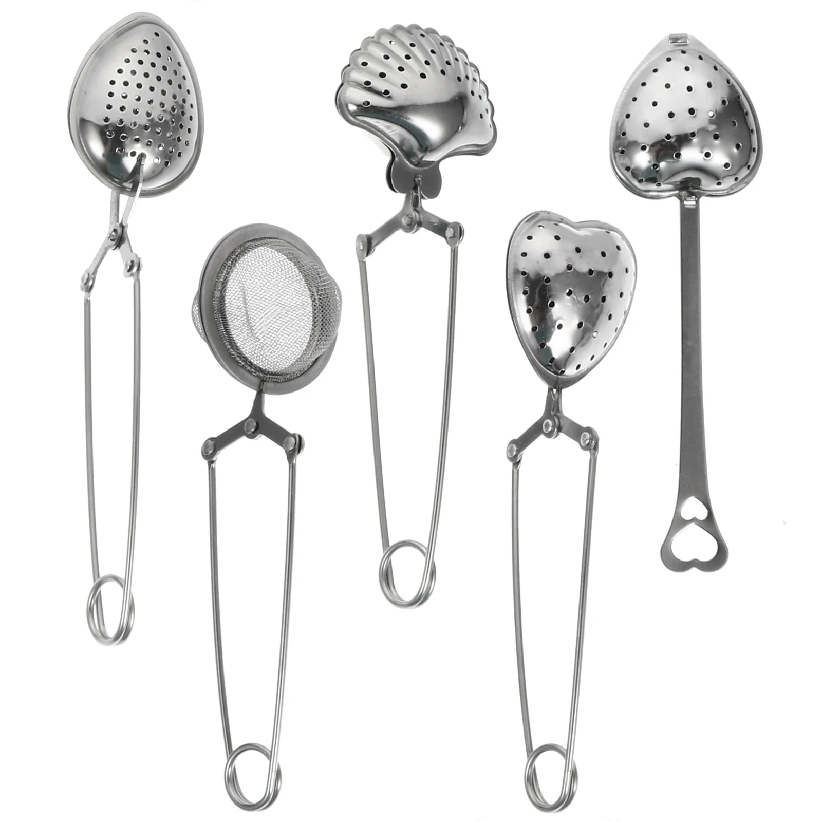 

Reusable Tea Filter Ball 304 Stainless Steel Infusers Loose Leaf Tea Strainer Handles Soup Hot Pot Spice Infuser Kitchen Bar