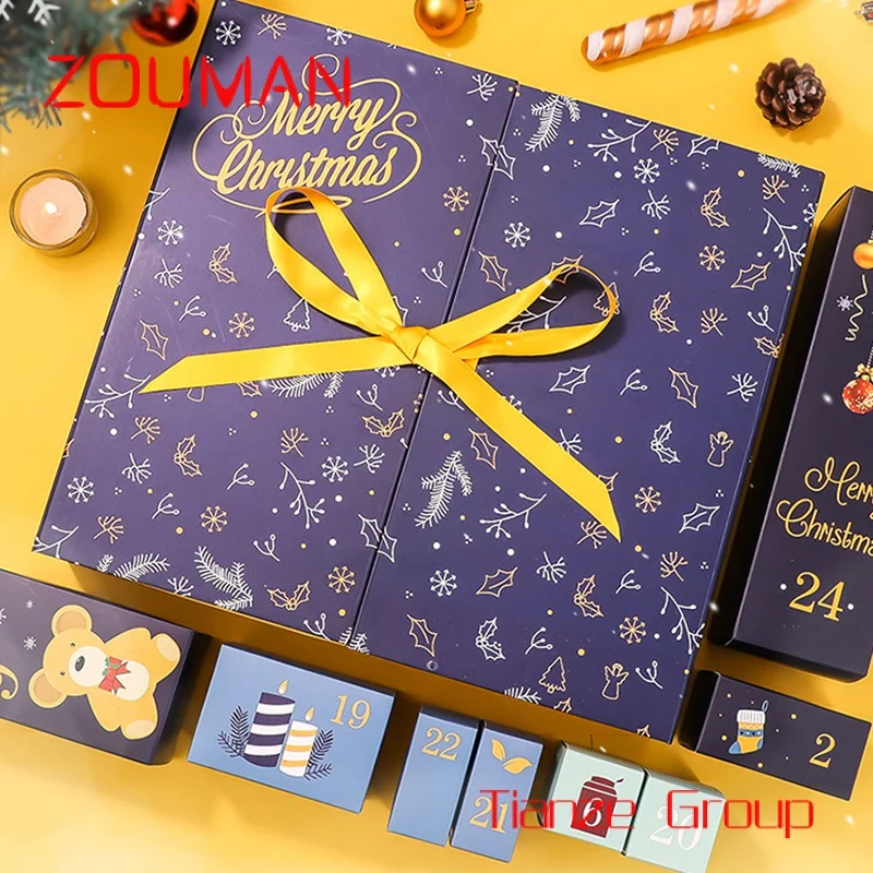 Imagem -05 - Calendar Box Advent Calendar Gift Packaging Vazio Custom Countdown Kids Christmas Activity