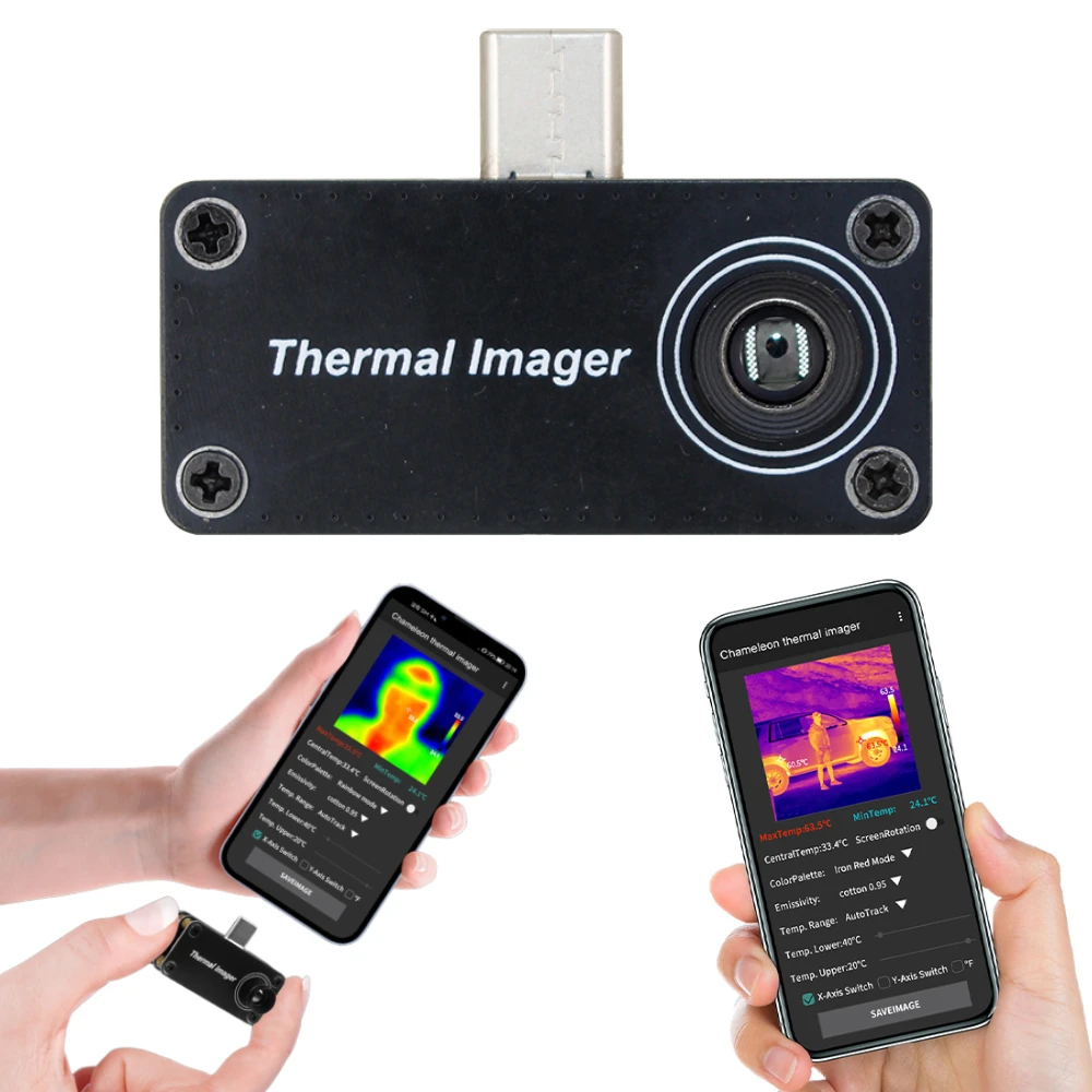 Android Type-C Infrared Thermal Imager 32*32 Pixels Infrared Camera -20~1000°C APP Mobile Phone Control Thermal Imaging Camera