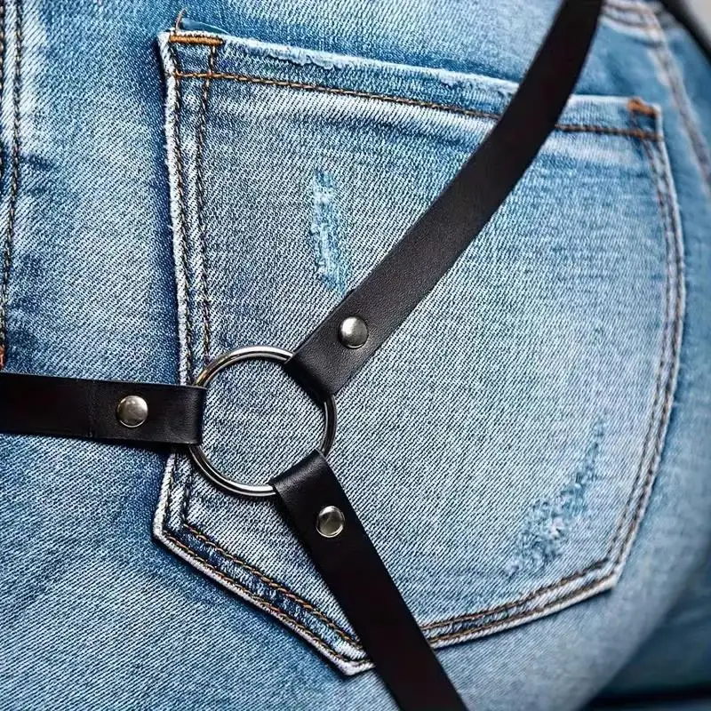 Готический ремень из искусственной кожи, подвязки на ягодицы, БДСМ, бандаж, подвязки для тела, нижнее белье, аксессуары, пара, бондаж, бондаж, эротика