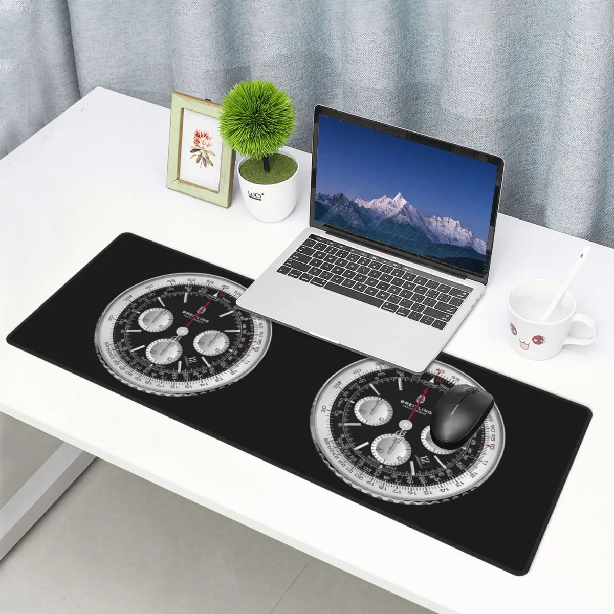 Large Mouse Pad Black Luxury Watch Face Gamer PC Laptop Mats Keyboard Carpet Computer Gaming Office Accessories Desk Mat