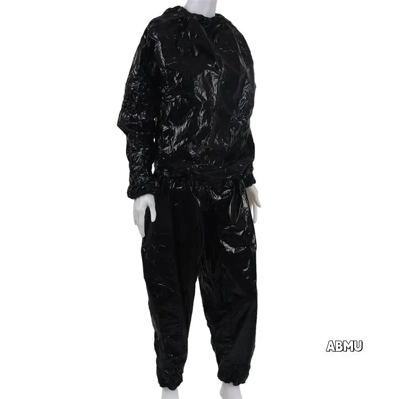 

4X Heavy Duty Fitness Weight Loss Sweat Sauna Suit Exercise Gym Anti-Rip Black 4XL