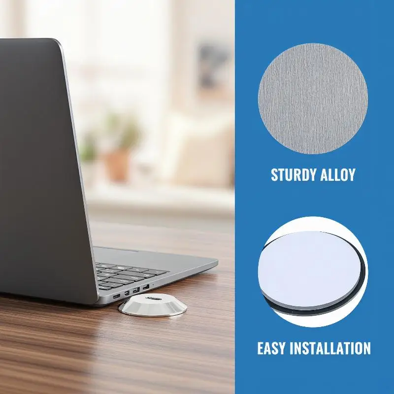 Secure Notebook Office with Anti-theft Round Phone Tablet Lock and External Laptop Keyhole