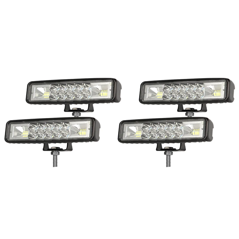 6 Inch Car LED Light Bar, 120W Spotlight, 6000K Daylight White, Off Road Fog Light For Truck Car Motorcycle Boat, 4 Pack