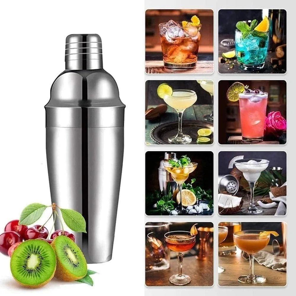 14-Piece Cocktail Shaker Set with Stand : Bartender Kit | Perfect Bar Set/Cocktail Set for Home with All Essential Bar Tools