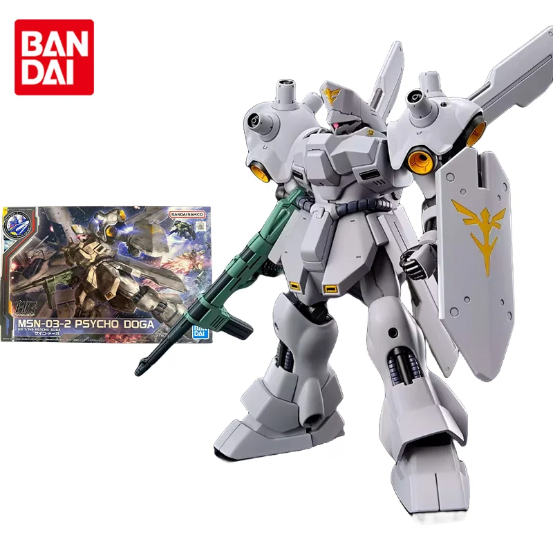 

Bandai Original Gundam Model Kit Anime Figure HG MSN-03-2 PSYCHO DOGA Action Figures Toys Collectible Gifts for Children