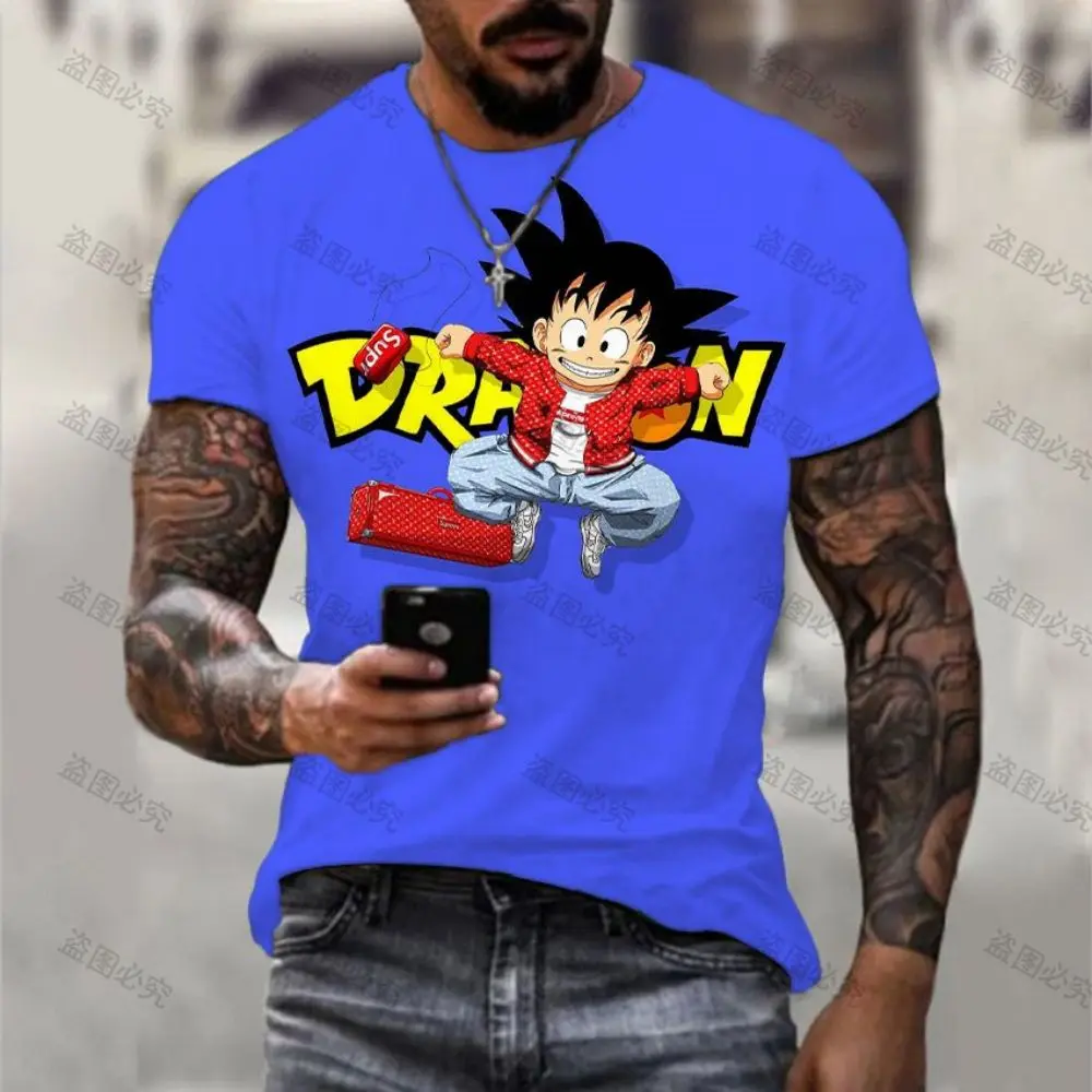 

2023 Dragon Ball Z T Shirt for Men Super Saiya Men's T-shirt Clothing Streetwear New Mens Clothes Fashion Essentials Hip Hop Y2k