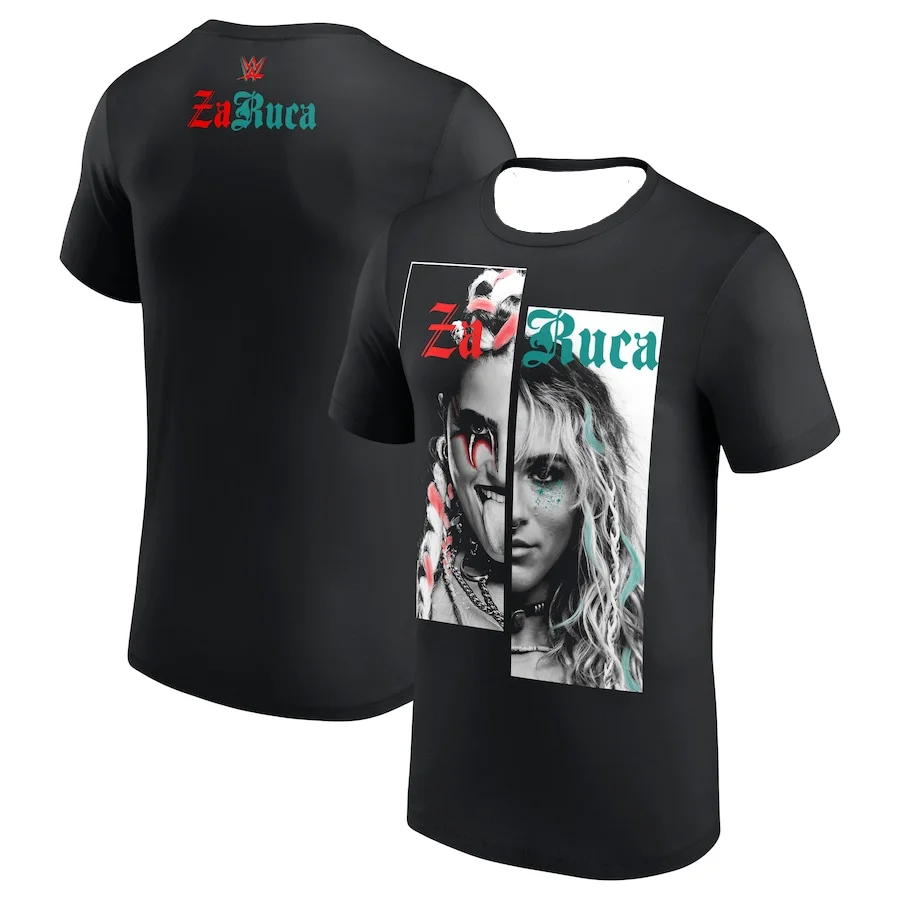 

Мужская летняя одежда WWE Мужская черная футболка ZaRuca Боевая футболка Быстросохнущая впитывающая пот футболка Топ Moto