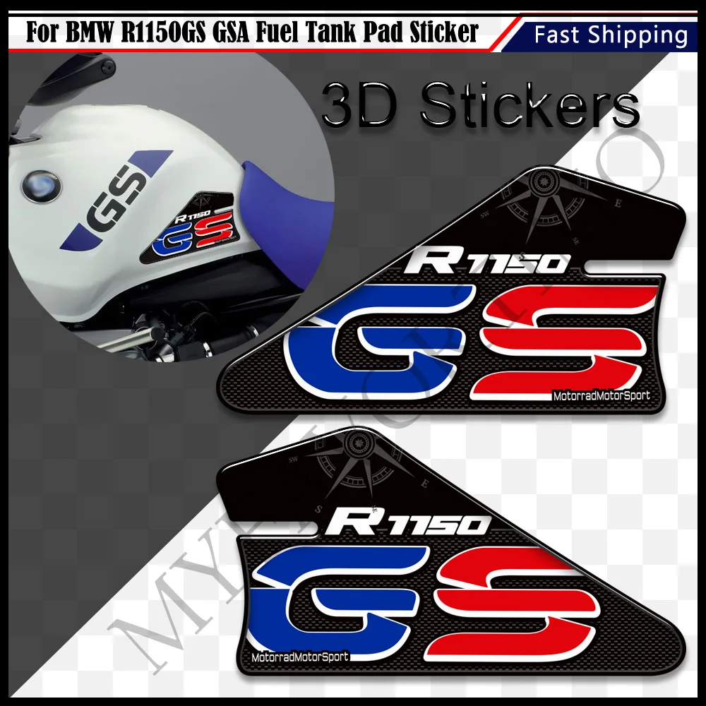 For BMW R1150GS R 1150 GS R1150 GSA Stickers Protector Gas Fuel Oil Kit ADV Adventure Motorcycle Tank Knee Pad Grips Decals