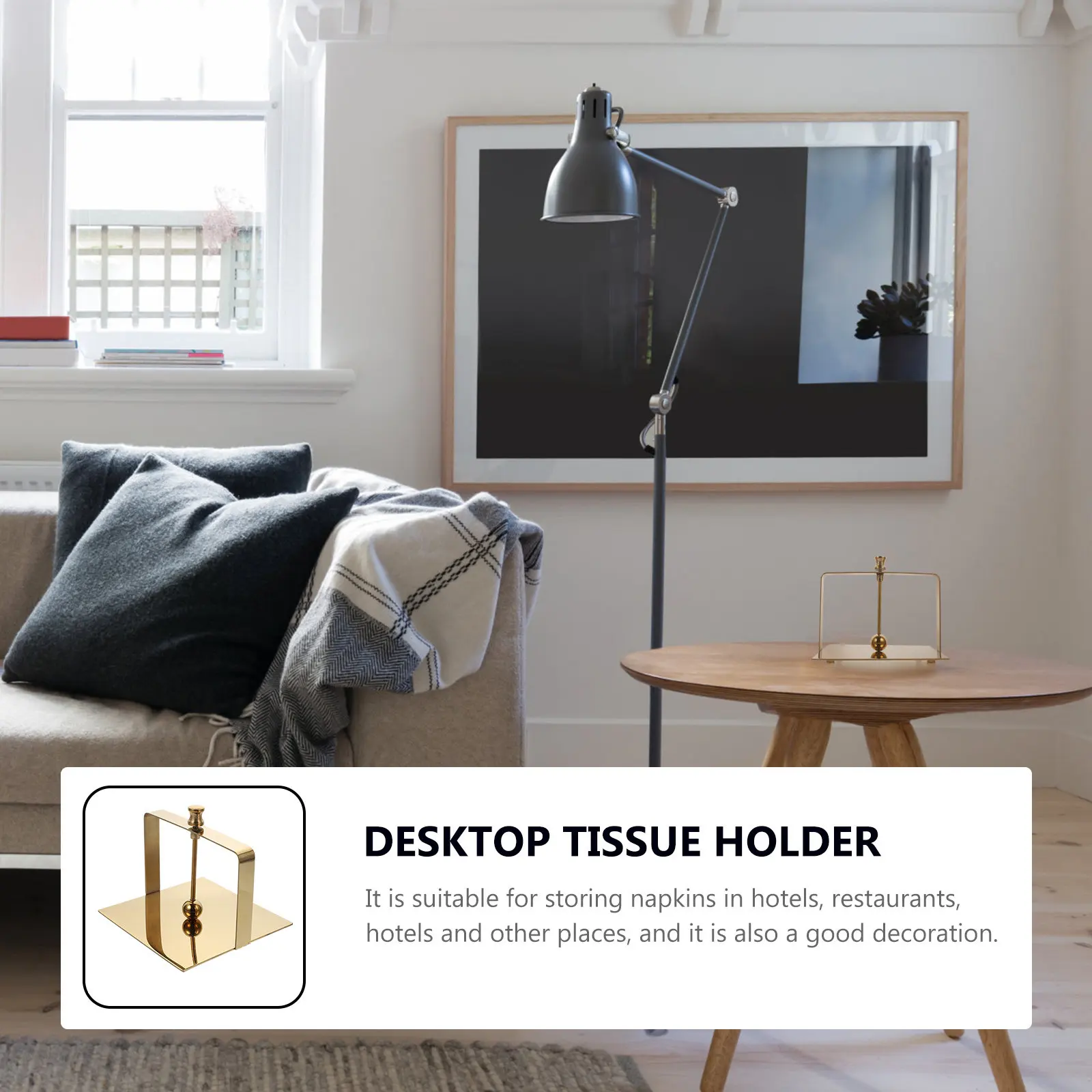 

1 шт. Подставка для салфеток премиум-класса с гладкими краями, нескользящая, настольная, для гостиной, кухни, бара, стильный держатель для бумажных полотенец