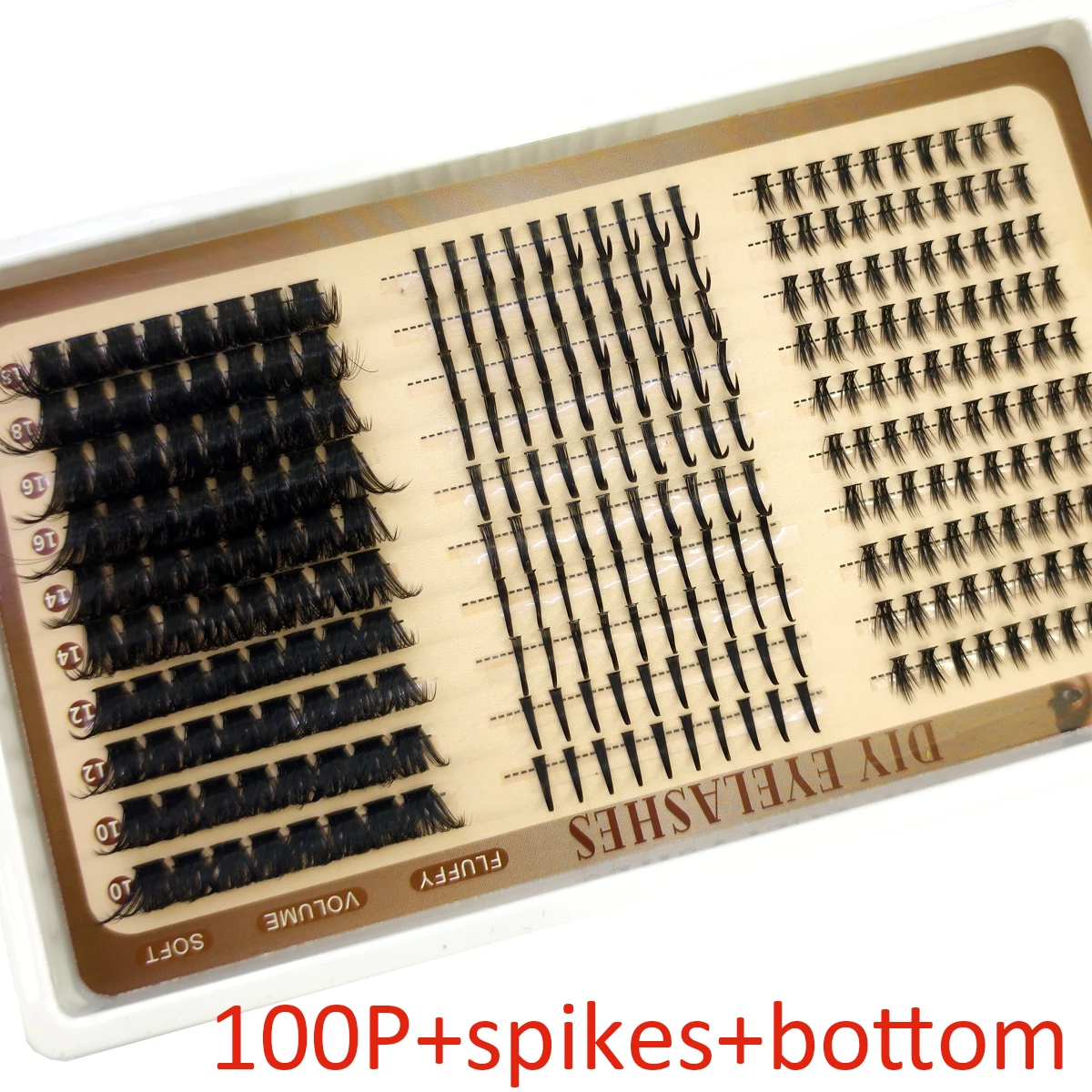 30 Reihen Wimpernbüschel DIY Spiky Cluster Lashes Gemischte Stile Flauschige Volumen-Wimpernbüschel Flauschige Einzelwimpernverlängerung – Detail 16