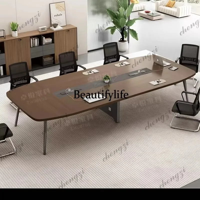 K153 Office, conference table simple modern strip, conference table training, small negotiation conference  and chair combinatio
