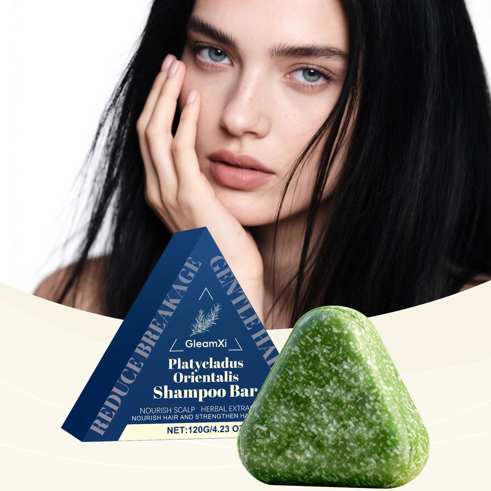 Natural Herbal Shampoo Soap Oil Control Cleansing Itching Relief Scalp Fluffy Hair Roots Strengthening Hair Nourishing Dense New