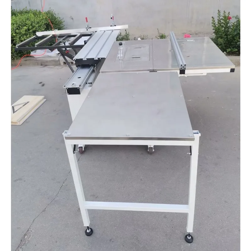 

Simple MJ23B Woodworking Sliding Table Saw Mini Hobby Table Saw with Dust-free Double Saw Machine