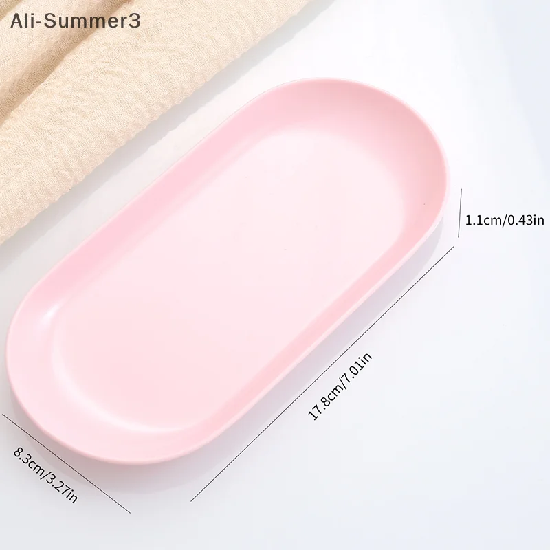 1 unidad 2025, nuevas herramientas de plástico para decoración de uñas, bandeja de almacenamiento ovalada, bandeja de exhibición de uñas postizas, suministros de pinzas para manicura, bandeja de almacenamiento de herramientas