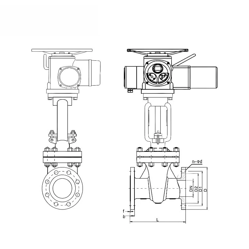 صمام كروي كهربائي، صمام كروي ذو شفة متعددة المنعطفات من الفولاذ الكربوني الكهربائي