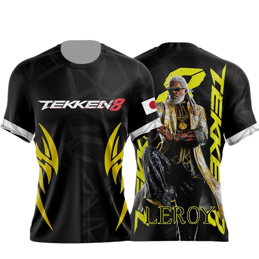 Sommerliches Casual 3D Tekken Jin Kazama Top Herren T-Shirt Damen T-Shirt Jungen Top Kinder Eltern-Kind Schnelltrocknend Kurzarm Kinder T-Shirt – Detail 11