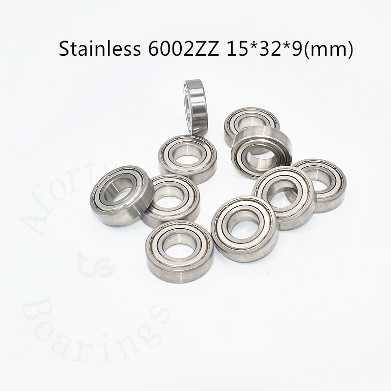 

S6002ZZ Stainless steel Bearing 1Pieces 15*32*9(mm) free shipping antirust metal sealed High speed Mechanical equipment parts