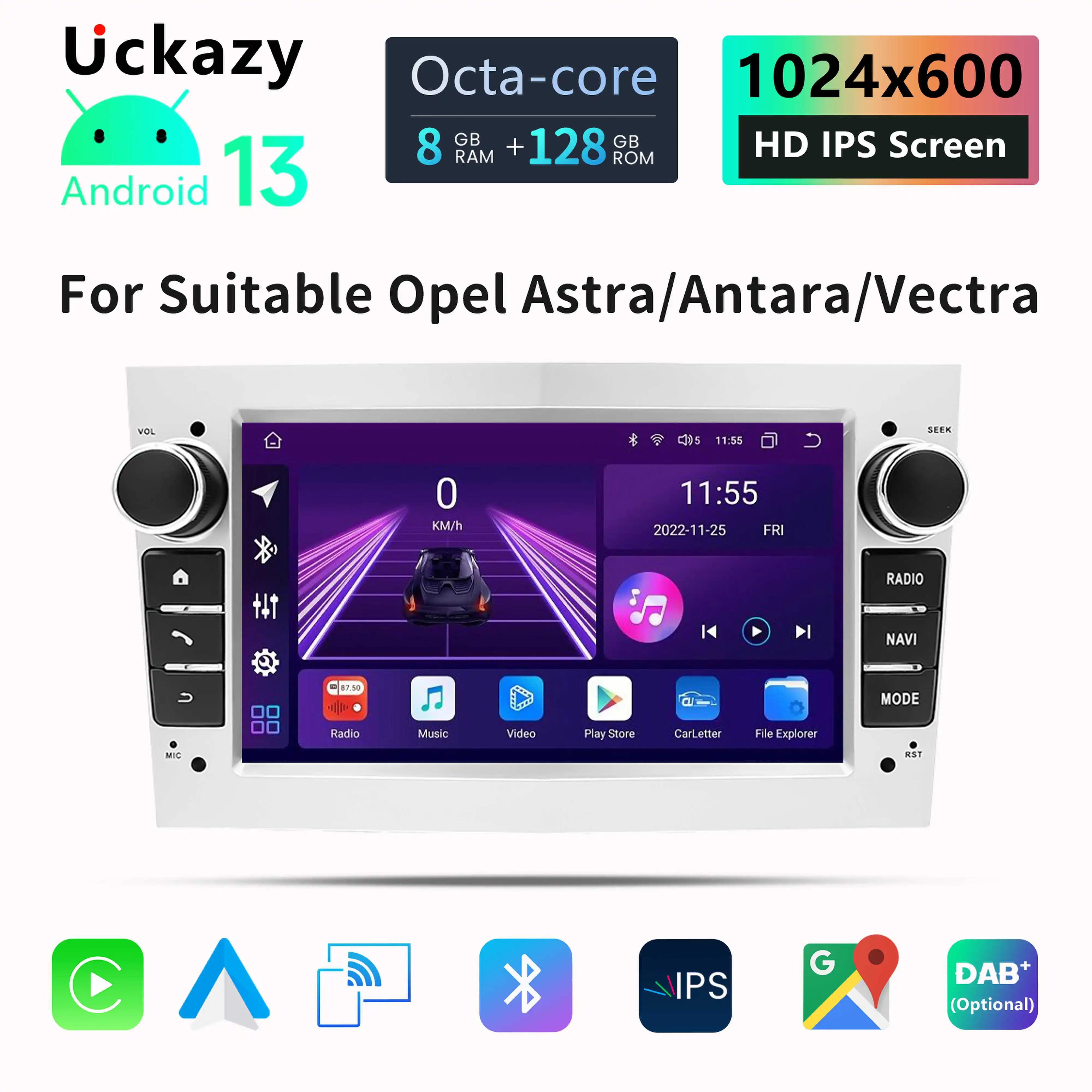 2 Din Android 13 Car Screen For Opel Astra H J 2004 Vectra Vauxhall Antara Zafira Corsa C D Vivaro Meriva Veda Radio 4G Carplay