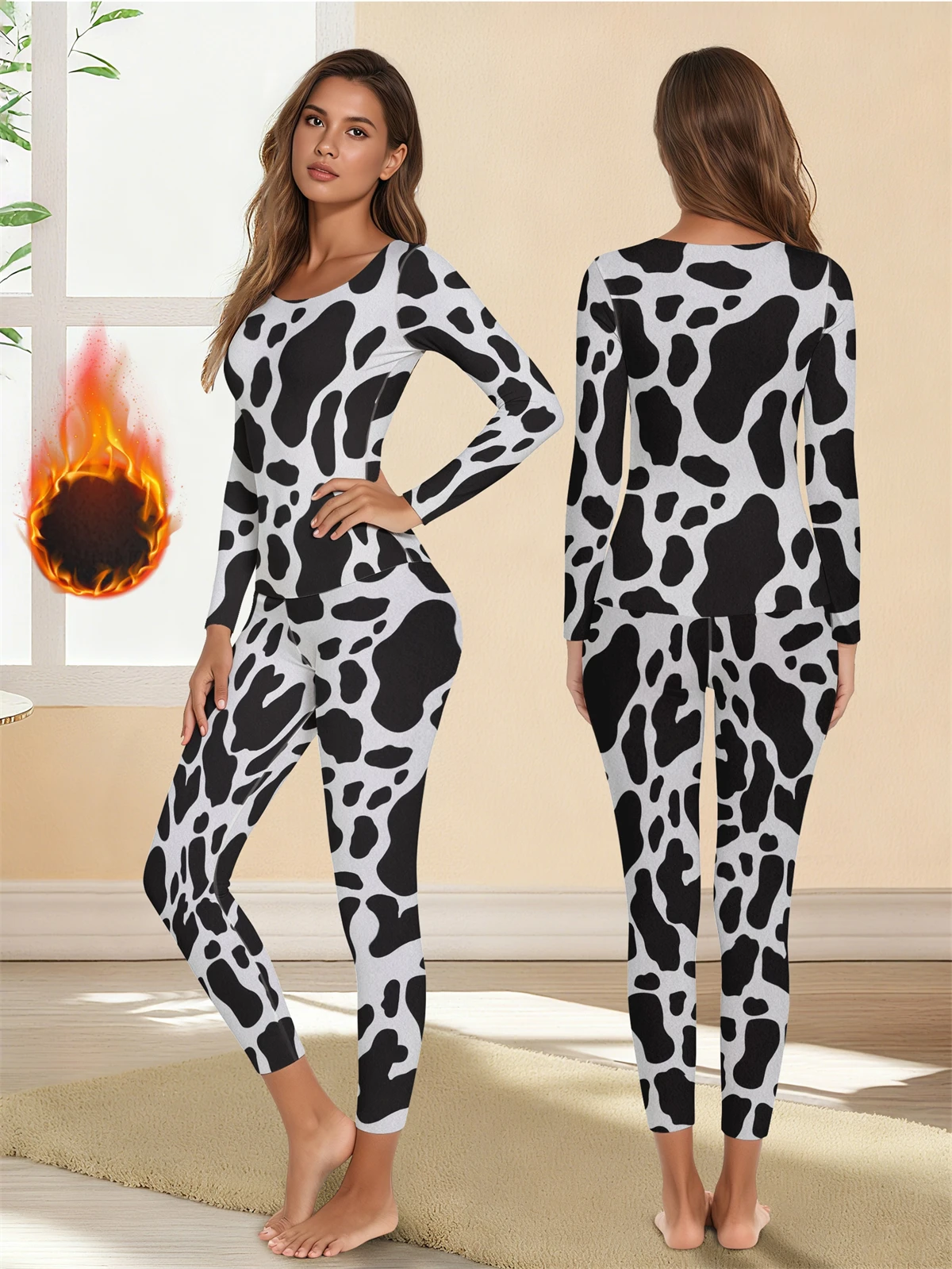 

1 комплект, теплое термобелье, сексуальное женское нижнее белье, длинные кальсоны, женские комплекты в форме, женская термоодежда со средним воротником