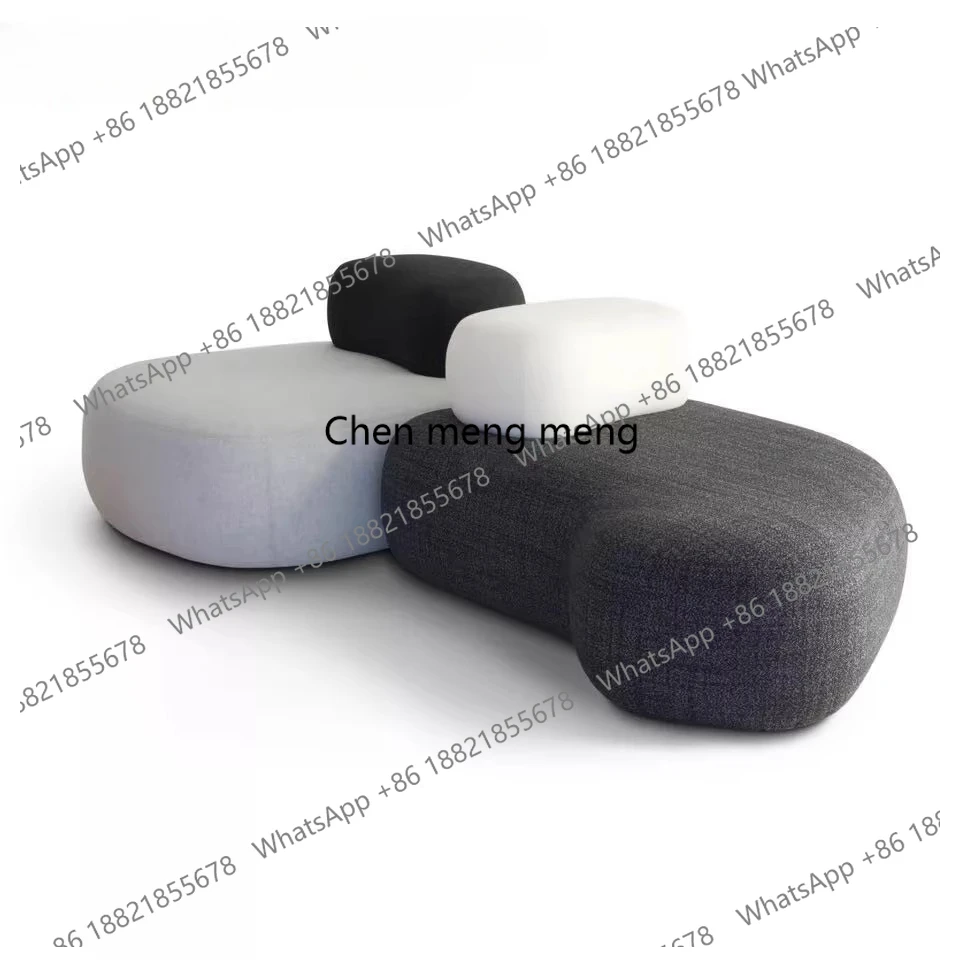 Modern Simple Irregular-shaped Coffee Table Combination Office Fabric Shopping Mall Lobby Rest Area Creative Sofa