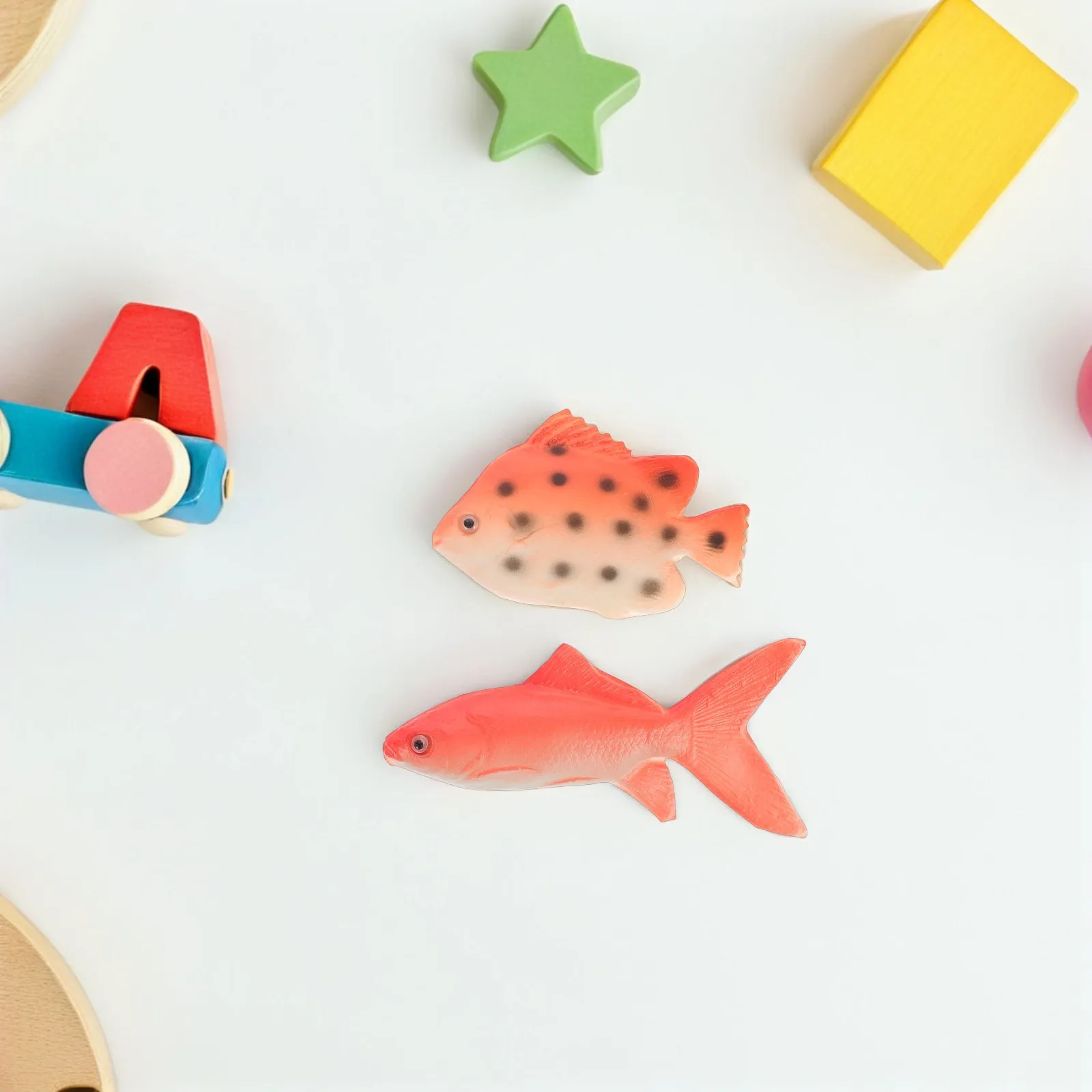 

2Pcs Realistic Ocean Fish Models Lifelike Marine Animal Educational Tools for Classroom Science Teaching Aquarium Decor Sea Life