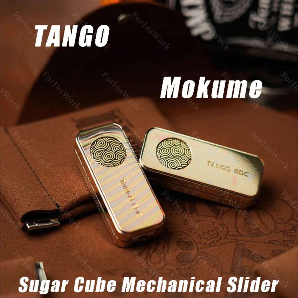 TANGO Sugar Cube Slider Mokume Mechanics Fidget Slider Anxiety Toys Stress Relief Toy Adults