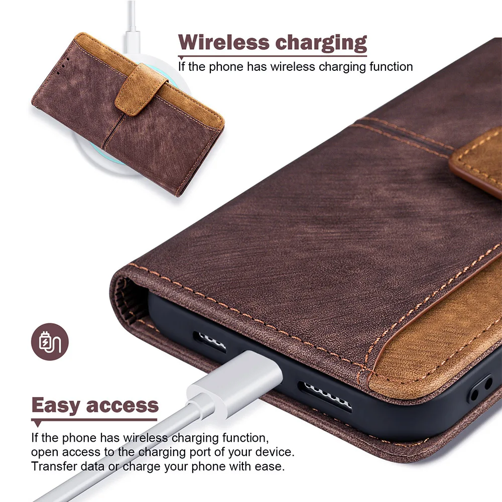 Wallet TPU Soft Shell Phone Cases For iPhone 16 15 14 13 12 11 XS X Pro Max Flip Cover Leather 7 8 Plus 6 6s Shell