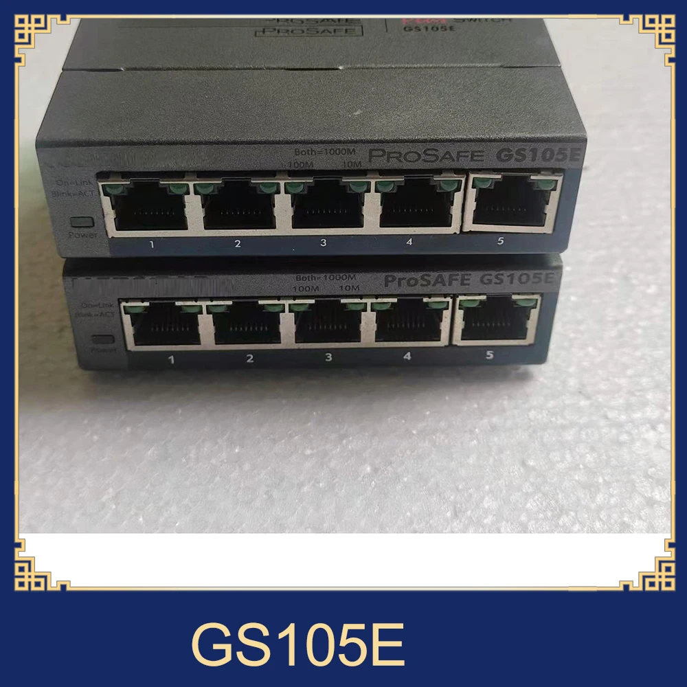 1pcs For Netgear Netware 5-port Gigabit Desktop Switch GS105E v2