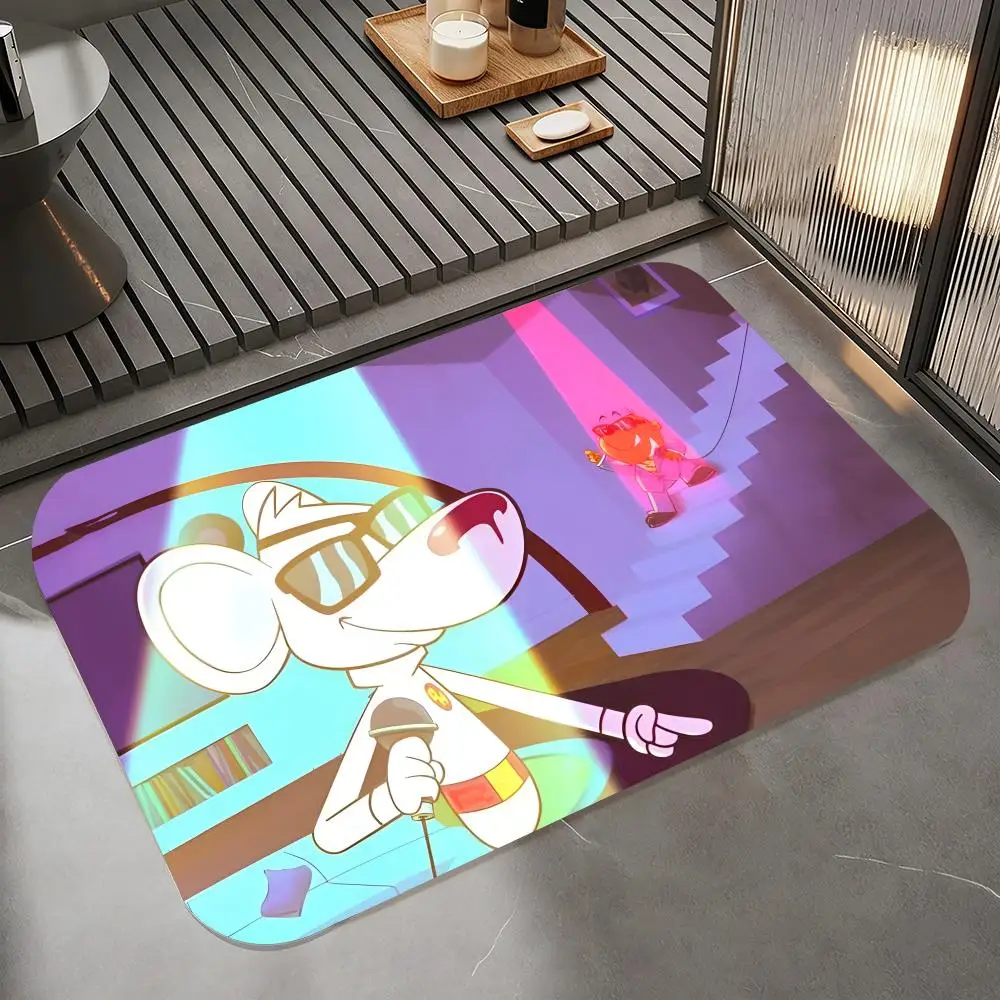 Classic D-Danger M-Mouse Floor Mat Diatomite Bath Mat, Quick Dry Absorbent Non-Slip Door Mat