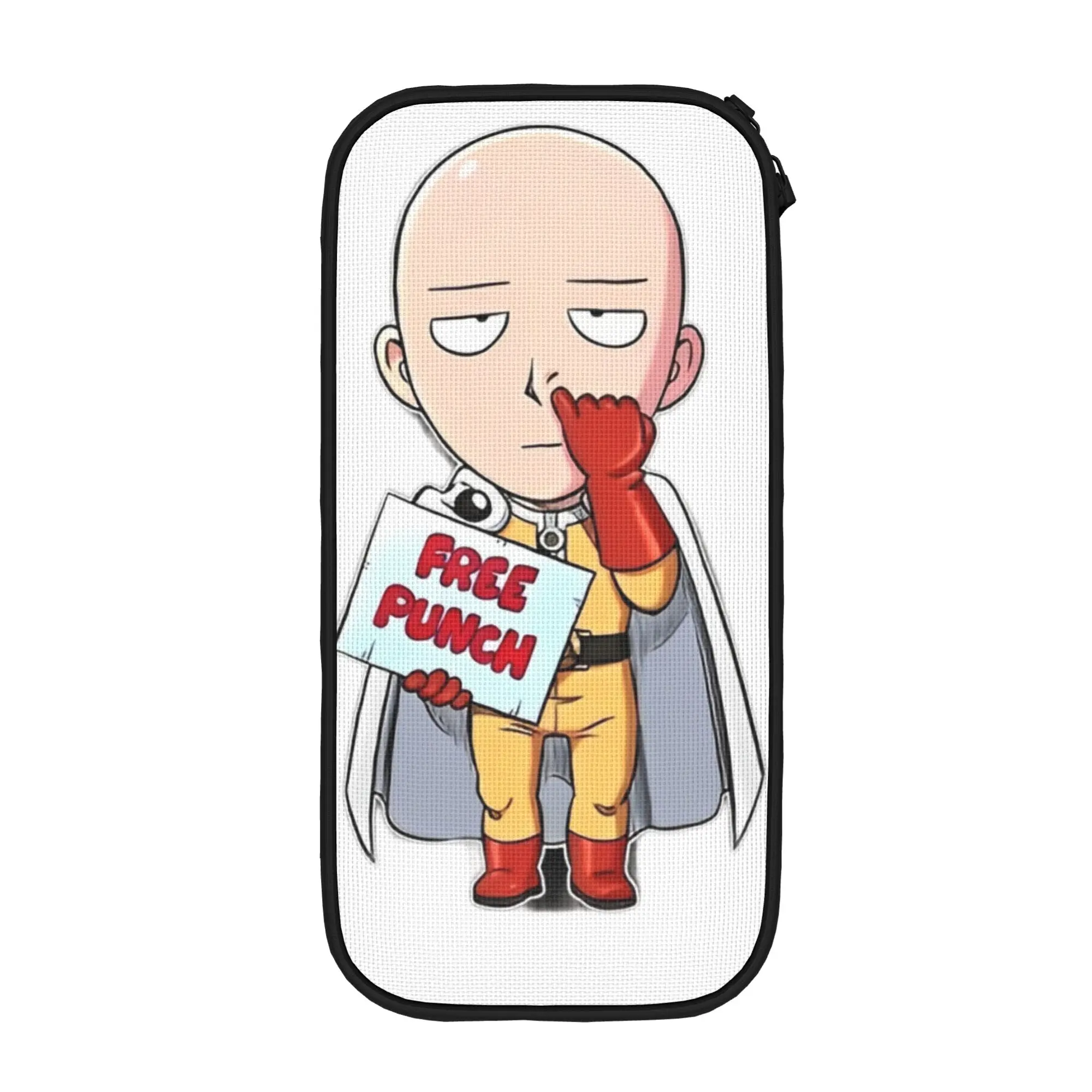 Fashion One-Punchs-Man Pencil Case Free Punch  Pencilcases for Girls Boys Large Storage Bag School Supplies Zipper Accessories