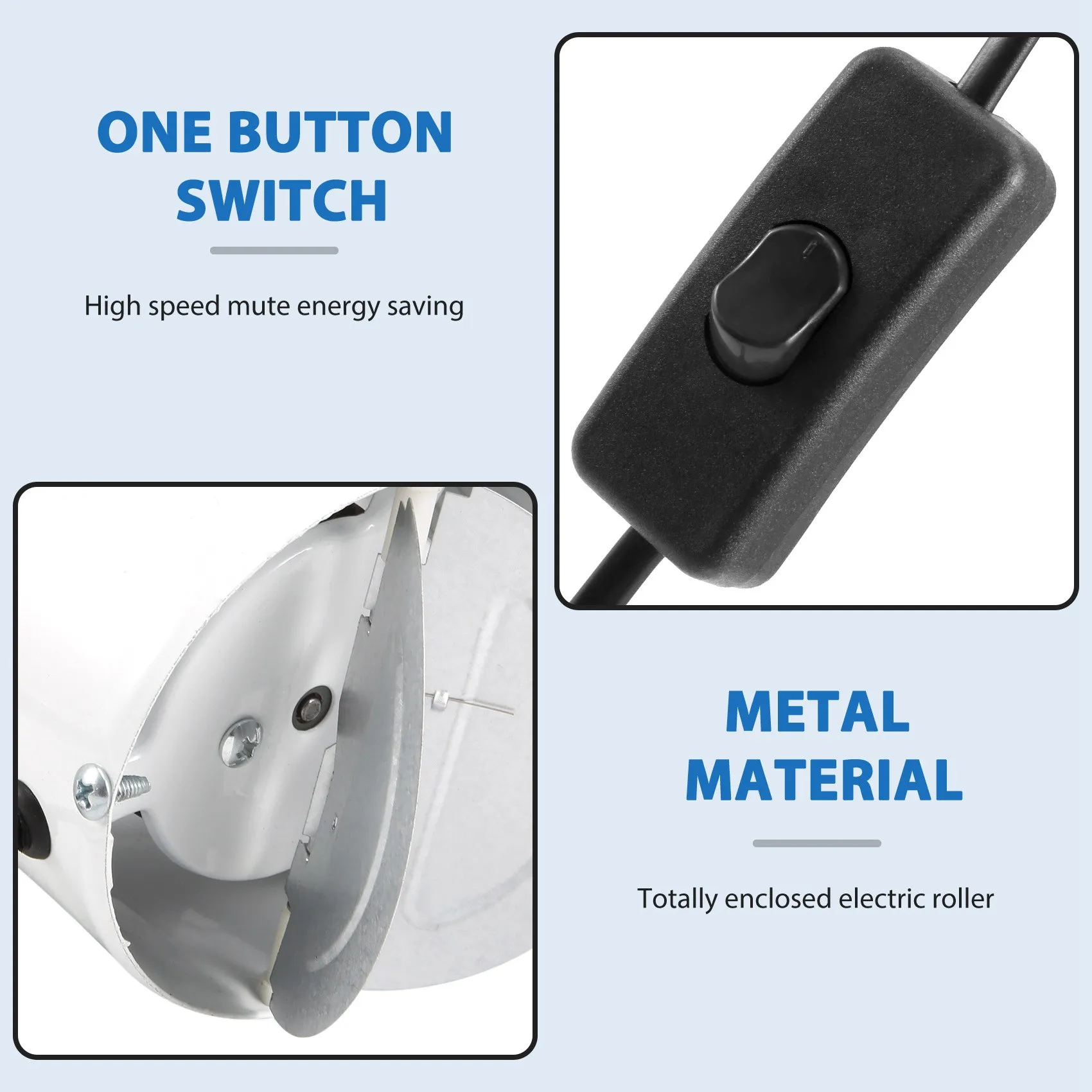 

ABRO-4 Inch Inline Duct Fan Air Ventilator Metal Pipe Ventilation Exhaust Fan Extractor Bathroom Fan Duct Fan Accessories