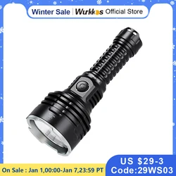 Wurkkos TS30S Pro 21700 Rechargeable Tactical Flashlight  LED USB-C 6000Lm Torch MAX 1086M Stainless Bezel Anduril 2 Power Bank