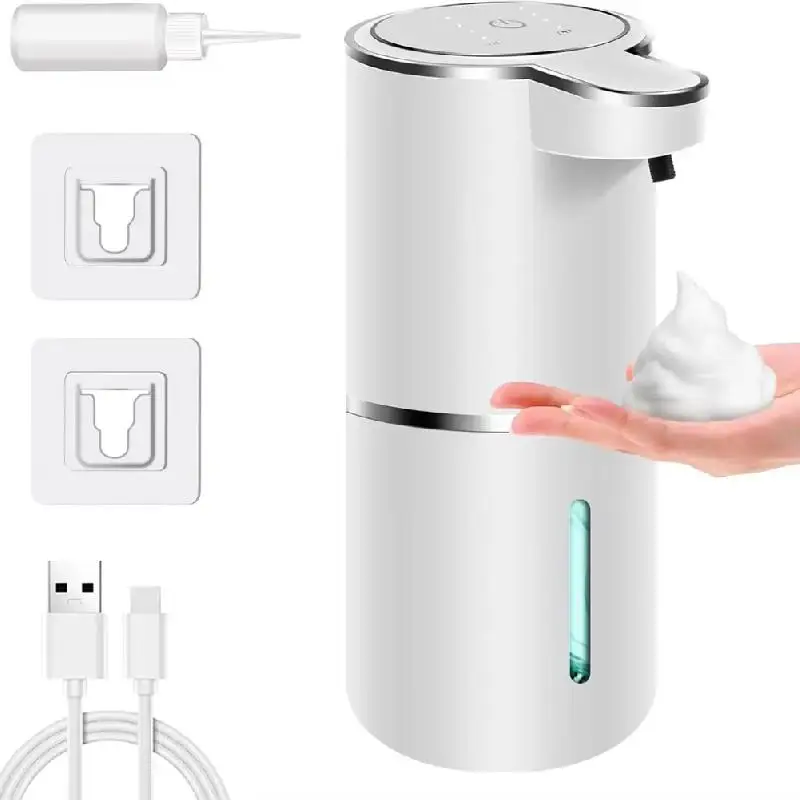 Automatic Soap Dispenser Touchless Foaming Soap Dispenser 380ml USB Rechargeable Electric 4 Level Adjustable Foam Soap Dispenser