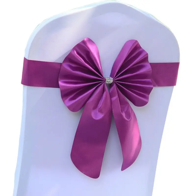Cadeira Sashes Tie Satin Knot Cover, Back Colorful Ribbon, Belt Bow para Hotel Banquet, Wedding Party Event, Kindergarten Decoration