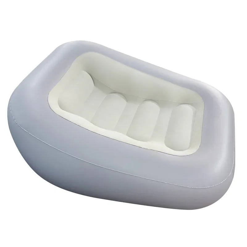 Portable Inflatable Sofa Bed Flocking Surface Single Recliner for Bedroom Balcony Nap Comfortable Household Air Couch