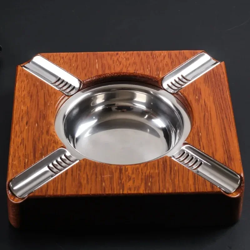 Cigar Ashtray Cigar Solid Wood Large Four Position Desktop Ashtray