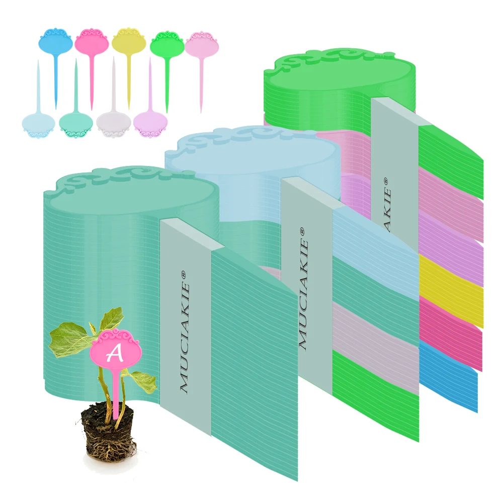 Etiquetas para plantas de jardín de 160x67MM, etiquetas reutilizables tipo flor, marcadores Anti-UV impermeables, arbustos de vivero en maceta para Patio interior y exterior