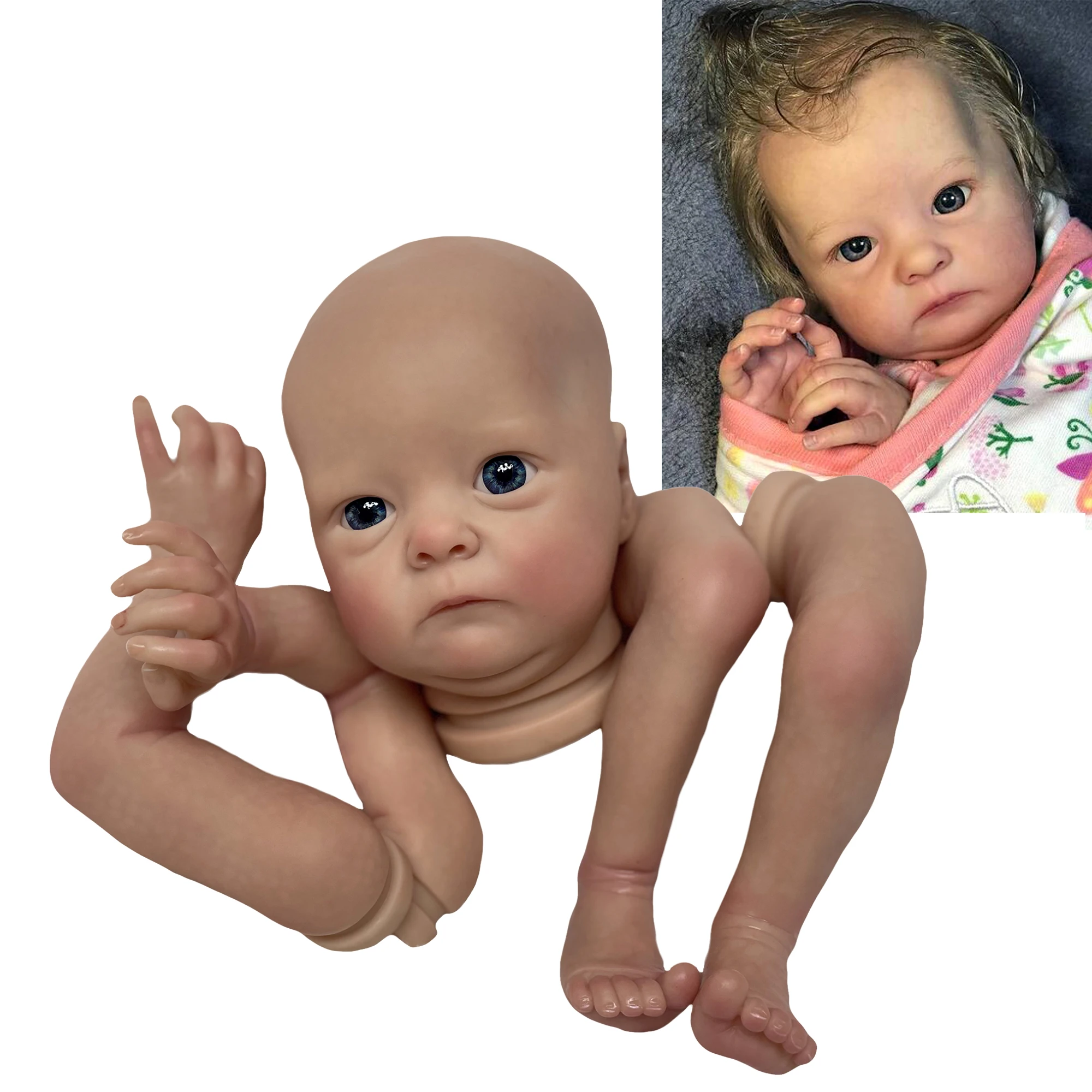 

43CM Tink Reborn Doll Kits Painted Lifelike Unfinished DIY Reborn Dolls Parts For Girls Kit Bebé Reborn