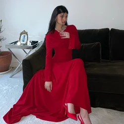 Customized Jiayigong  Jersey Draped Pleat Cocktail Party A-line O-Neck Bespoke Occasion Gown Long Dresses