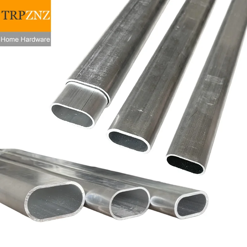 Tabung Aluminium Oval Pipa Lengan Teleskopik 60X15X2 60X20X1.5/2 60X25X2 60X30X1.4 60X30X2 66X36X2.5 80X20X2 80X40X2 100x50x2.5mm