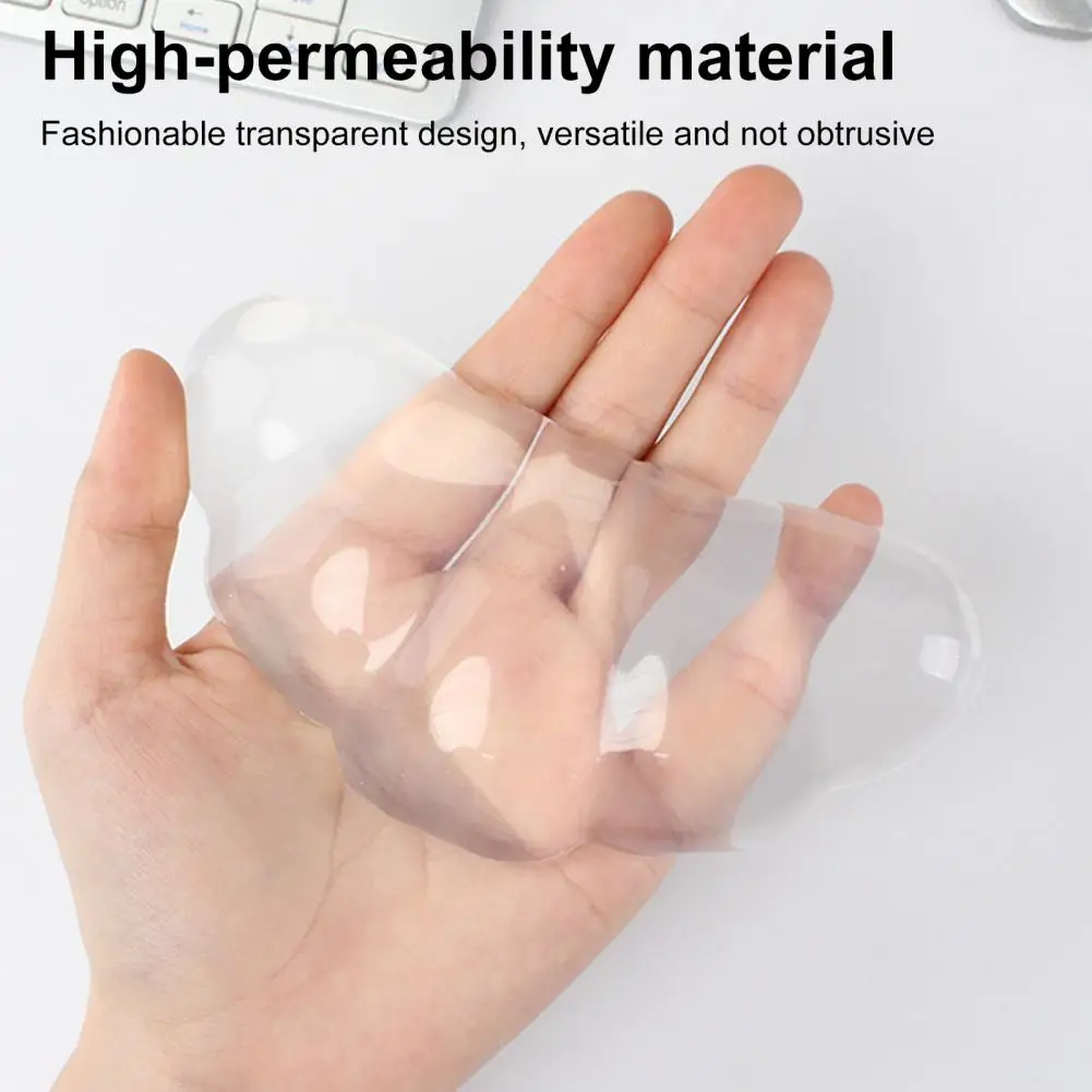 Gel Mouse Wrist Ergonomic Silicone Wrist Guard Cushion Transparent Anti-slip Mouse Pad Elbow Support with Cute Comfortable